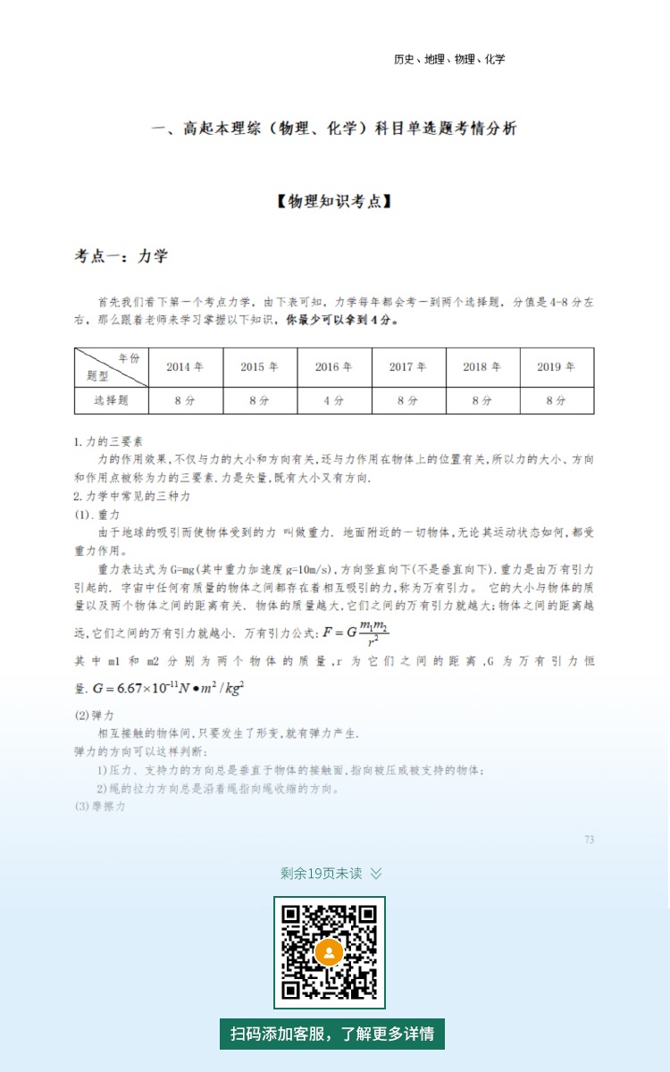 2021年深圳成人高考復習資料：高起點物理化學科目（電子版，可下載）